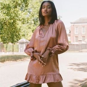 Reformation Lyra Dress (Praline)